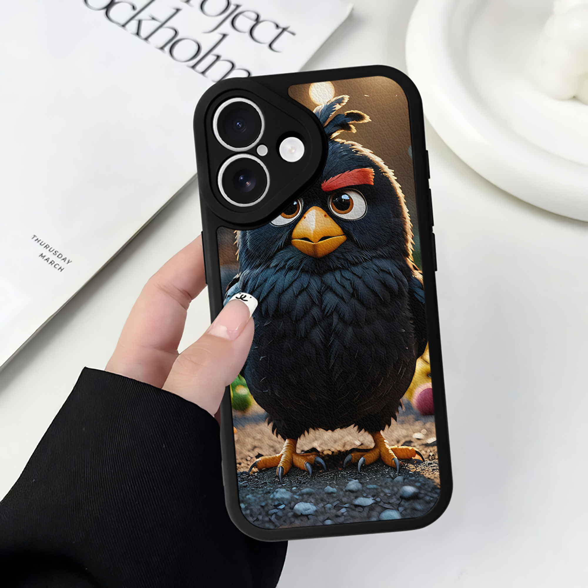 （画像用） Angry Birds アングリーバード 【iPhone 16シリーズ対応】シリコンスマホケース（レザー調） 材質：シリコン